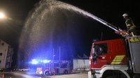 Begruessung der neuen Drehleiter der Freiwilligen Feuerwehr Horb