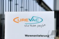 Firmenschild der CureVac AG in Tuebingen