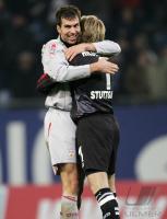 Fussball 1. Bundesliga: Hamburg - Stuttgart, Jubel HILDEBRAND, BABBEL