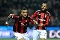 FUSSBALL SERIE A: (v. li.) JUBEL Kevin Prince Boateng, Robinho (AC Mailand)