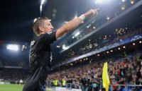 Fussball Champions League  Saison 2010/2011: JUBEL Bastian Schweinsteiger (FC Bayern Muenchen)