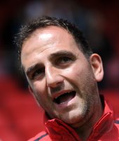 FUSSBALL, DFB Pokal 1. Hauptrunde: Trainer Frank Schmidt (1 FC Heidenheim 1846)