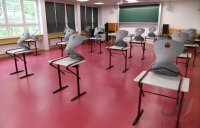 Schule: Realschule im Kreuzerfeld Rottenburg (Kreis Tuebingen) bereitet die Wiedereroeffnung der Schule vor