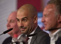 FUSSBALL 1. Bundesliga  2013/2014: Vorstellung Trainer Guardiola (FC Bayern Muenchen)