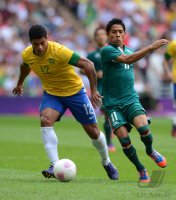 FUSSBALL Olympia 2012 FINALE: Brasilien - Mexiko