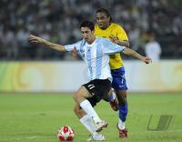 FUSSBALL  Olympia 2008   Halbfinale  Maenner   Argentinien - Brasilien
