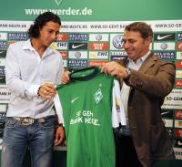 FUSSBALL, 1. BUNDESLIGA: Werder Bremen praesentiert Claudio Pizarro