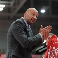 Volleyball  1. Bundesliga  10/11: Trainer  Mueller-Angstenberger (ENBW TV Rottenburg)  ENBW TV Rottenburg - SCC Berlin