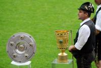 Fussball 1. Bundesliga  2007/2008  Meister und Pokalsieger  FC Bayern Muenchen