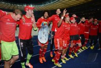 Fussball, 1. Bundesliga  Saison 2013/2014: JUBEL FC Bayern Muenchen