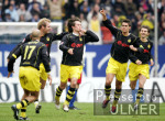 Fussball 1. Bundesliga: Hamburg - Dortmund, Jubel BVB n. 0:1