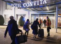 Ankunftszentrum Hotel Convita fuer Fluechtlinge aus der Ukraine