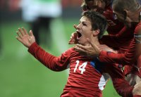 Fussball Nationalmannschaft : JUBEL nach dem TOR zum 1:0  Vaclav Pilar (Tschechische Republik)