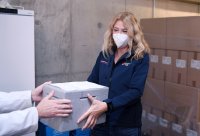 Corona-Impfstoff im Impfzentrum Paul Horn Arena Tuebingen