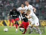 Fussball: Gladbach - Monaco, Zweikampf