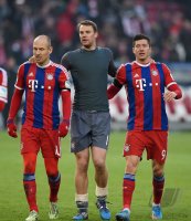 Fussball 1. Bundesliga Saison 14/15: JUBEL FC Bayern Muenchen