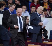 FUSSBALL INTERNATIONAL CHL HALBFINALE 12/13: Praesident Uli Hoeness (FC Bayern Muenchen)