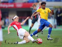 FUSSBALL  Olympia 2008   Viertelfinale Frauen Brasilien - Norwegen