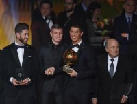 Fussball International  FIFA Ballon d Or 2014: Ramos, Kroos, Ronaldo, Blatter