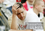 Fussball 1. Bundesliga: Leverkusen - Stuttgart, VfB Fans enttaeuscht