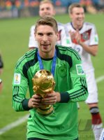 FUSSBALL WM 2014, FINALE: JUBEL Torwart Ron-Robert Zieler (Deutschland)