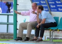 Fussball 1. Bundesliga Saison   2011/2012 : Praesident Uli Hoeness , Sportdirektor Christian Nerlinger (v. li., FC Bayern Muenchen)