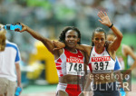 Leichtathletik Weltmeisterschaft -  Mutola (MOZ Platz 1),  Holmes (GBR Platz 2)