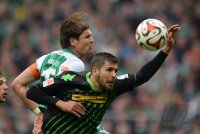 Fussball, 1. Bundesliga  Saison 2014/2015: SV Werder Bremen - Borussia Moenchengladbach