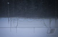Fussball Kreisliga B 2 23/24: Schneebedeckter Platz beim SV Bad Imnau