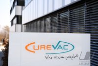Firmenschild der CureVac AG in Tuebingen