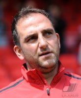 FUSSBALL, DFB Pokal 1. Hauptrunde: Trainer Frank Schmidt (1 FC Heidenheim 1846)