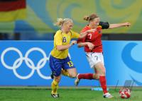 FUSSBALL  Olympia 2008   Viertelfinale  Frauen   Schweden - Deutschland
