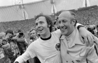 Fussball WM 1974 Finale Deutschland - Holland: Beckenbauer, Schoen