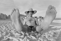 Fussball  Franz Beckenbauer (Cosmos New York) am Strand von Rio