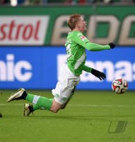 Fussball, 1. Bundesliga  Saison 2014/2015: VfL Wolfsburg - SC Freiburg