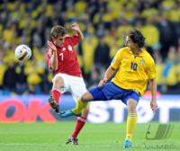 Fussball WM  2010  Qualifikation:  Daenemark - Schweden