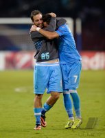 FUSSBALL  CHL  Saison 2013/2014: JUBEL Gonzalo Higuain (SSC Neapel)