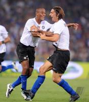 FUSSBALL SERIE A: INTER, IBRAHIMOVIC jubelt mit MAICON