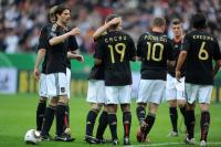 Fussball Deutsche Nationalmannschaft : Arne Friedrich, Cacau (v. li., GER)