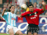 Fussball 1. Bundesliga: Leverkusen - 60 Muenchen, Zweikampf