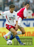 FUSSBALL 1. Bundesliga: Hamburg - Bayern, Zweikampf
