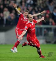 FUSSBALL  International CHL 09/10: JUBEL ROBBEN (FC Bayern  Muenchen)
