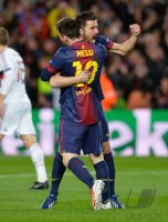 FUSSBALL INTERNATIONAL CHL ACHTELFINALE 12/13: JUBEL Barca