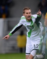 Fussball DFB Pokal Viertelfinale 13/14: JUBEL Torwart Diego Benaglio (VfL Wolfsburg)