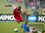 Fussball 1. Bundesliga Bayern-Rostock; Spielszene