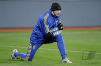 Fussball Training  der ukrainische Nationalmannschaft in Kiew