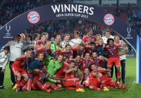 Fussball Supercup Finale 2013: JUBEL Supercupsieger FC Bayern Muenchen