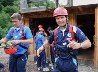 Fussball  SV Stuttgarter Kickers  im Hochseilpark