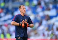 Fussball Primera Division El Clasico 14/15: Torwart Marc Andre ter Stegen (Barca)