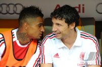 Fussball International Audi Cup 2011: Kevin Prince Boateng , Mark Van Bommel (v. li., AC Mailand)